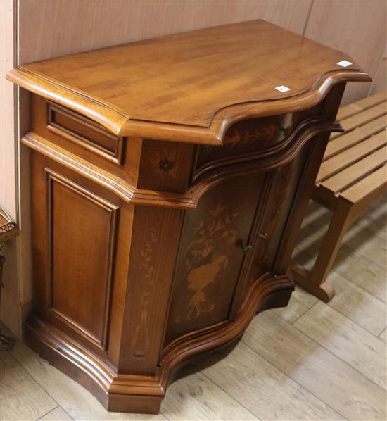 An inlaid sideboard, W.97cm